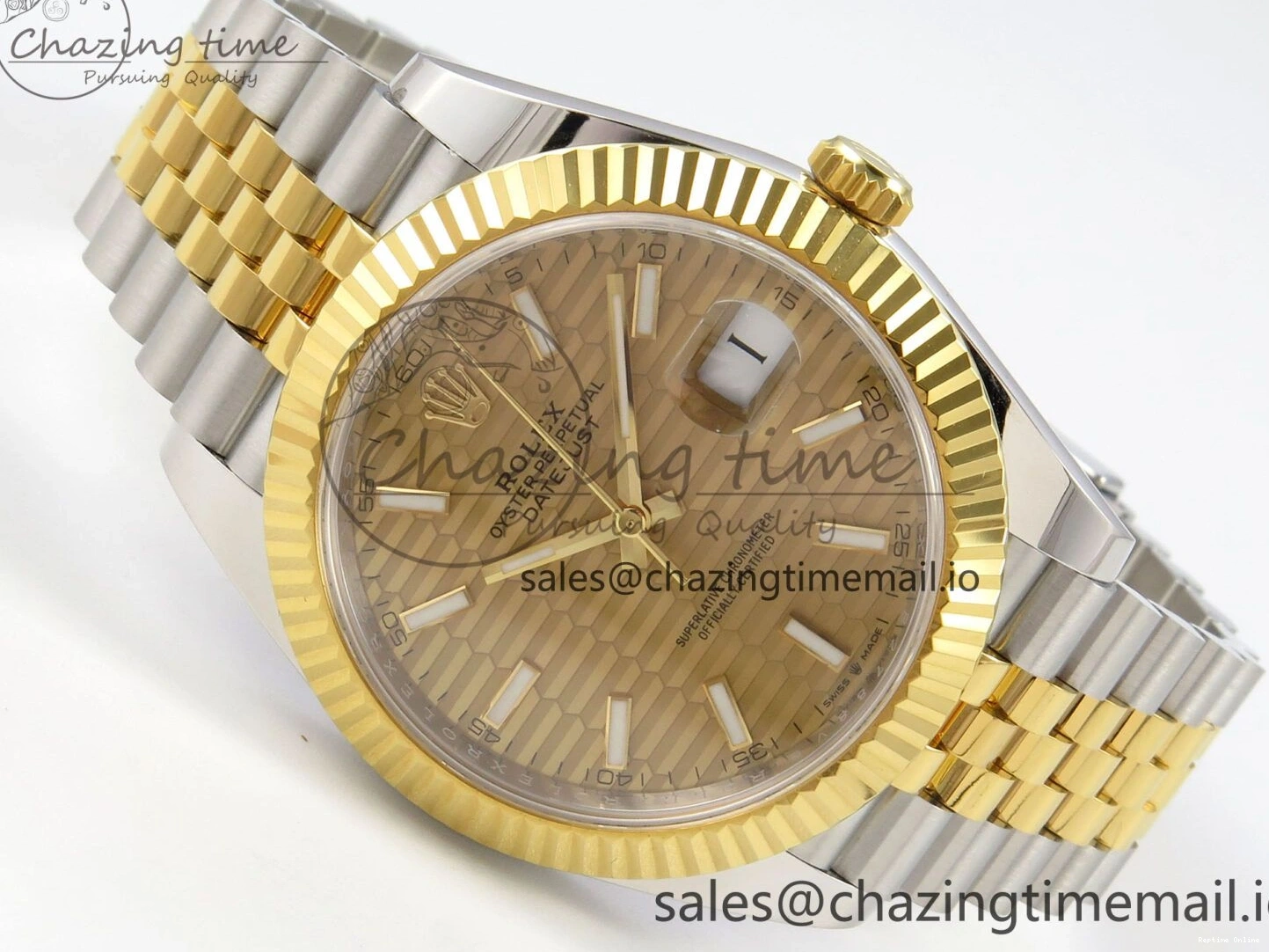 0226 TravelReady DateJust 41 126333 SS YG ARF 1:1 Best Edition YG Texture Stick Dial on Jubilee Bracelet SH3235 (Weighted) 217